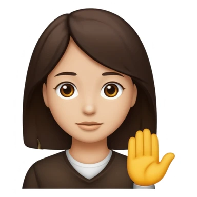 Dark brown hair, light skined sticker