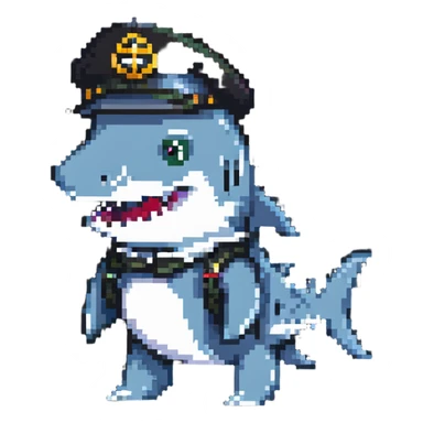shark on an airplane sticker