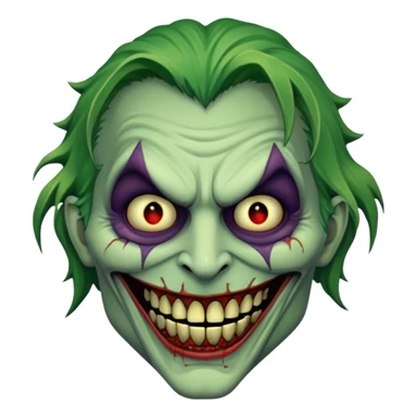 zombie joker face sticker