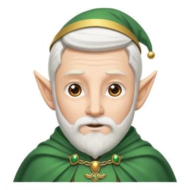 Wise elf with white beard and cape sticker