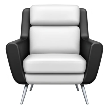 modern white chair sticker