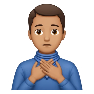 Man with hands gripped around neck crossed like he is choking sticker