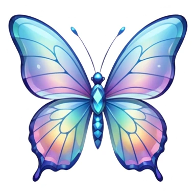 Crystal butterfly sticker