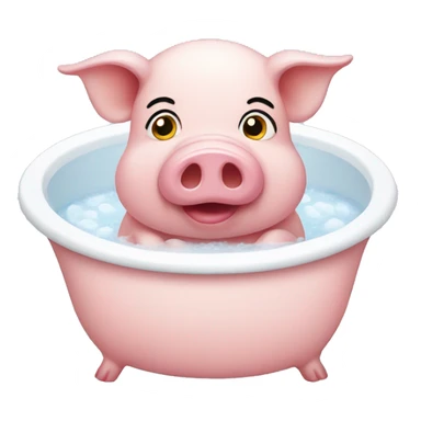 Pig With Bath sticker