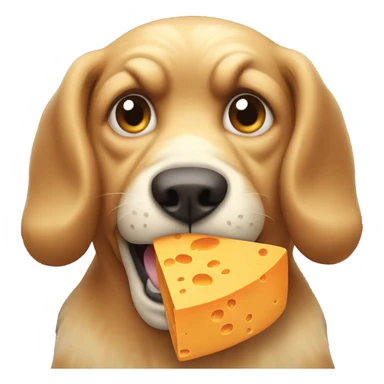 Angry dog with cheddar sticker