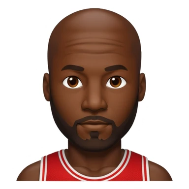 michael jordan with sideburns beard sticker