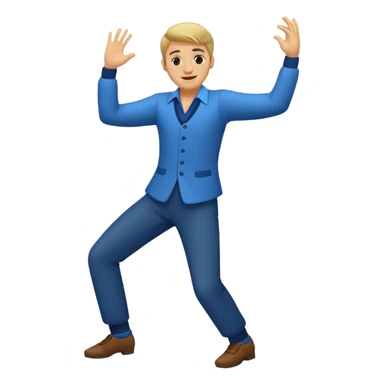 Make him dancing, like the guy of the photo sticker