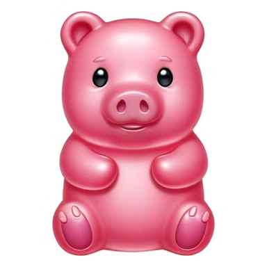 pink spam gummy bear pig sticker