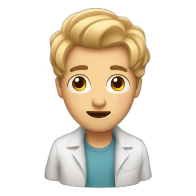 man with allergies sticker