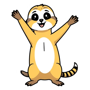 Meerkat rocking to music sticker