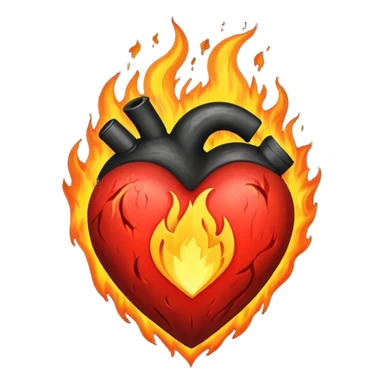 A black love hurt in black fire sticker