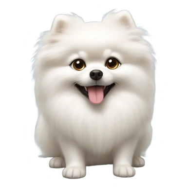 White Pomeranian sticker