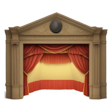 maquette theatre with lights set sticker