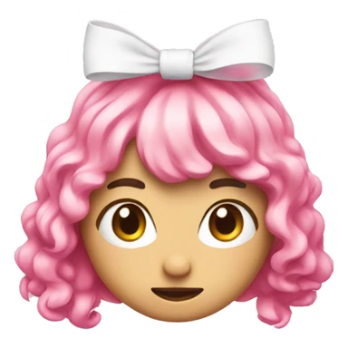 Pink heat with white bow sticker