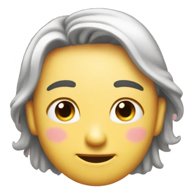 Flirt blush wink emoji sticker