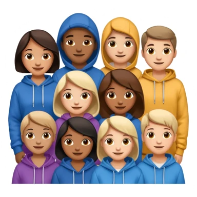 hoodied group sticker