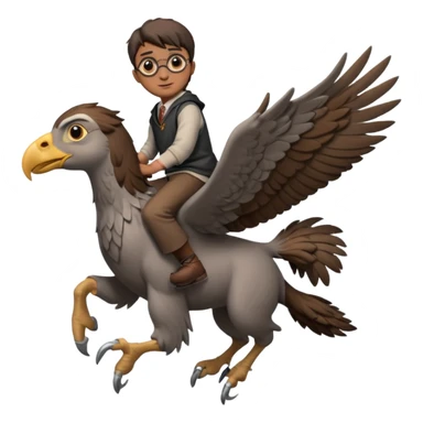 harry potter riding buckbeak sticker