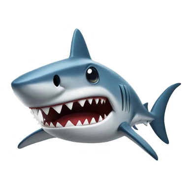 Shark with a top hat sticker