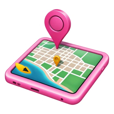 pink big gps map lines sticker