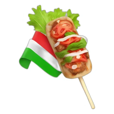 Kebab italiens flag coloris sticker