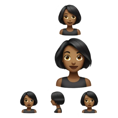 BLAC WOMEN WITH A BOB HAIRCUT sticker