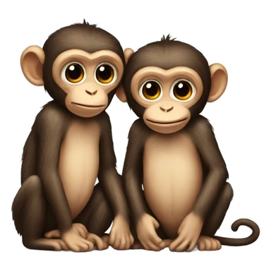 Monkeys in love sticker