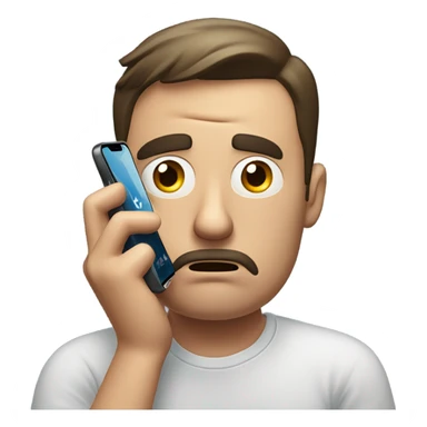 man is stressed because so many people unfollowed him on instagram sticker