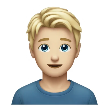 young boy blond hair blue eyes approximatively 25 years just optain degreed sticker