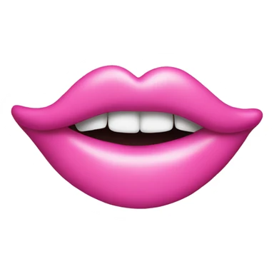 pink kiss print sticker