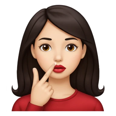 Boca con un dedo en los labios sticker