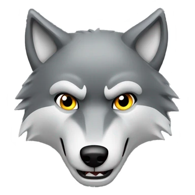 A Grey wolf Angry to the point of Danger sticker