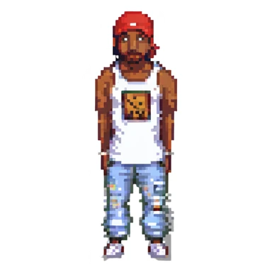 2Pac в полный рост, no background sticker