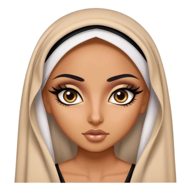 arabian, pretty eyes, black eyeliner, pretty bratz baddie sticker
