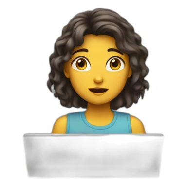 girl watching her series sticker