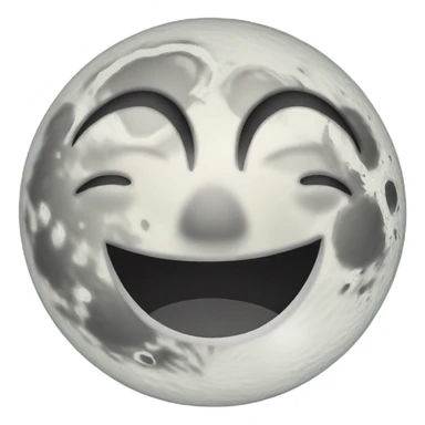 full moon with face ios sticker