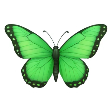 Green butterfly  sticker