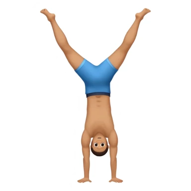 man doing a handstand, playful expression sticker
