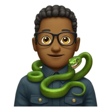 Snake-glasses-busy-baby sticker