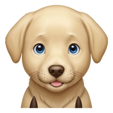 Blonde Labrador with blue eyes  sticker