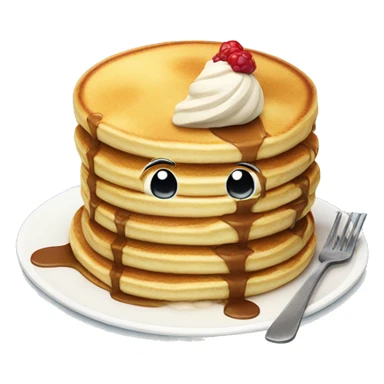 Pancake with ice cream  sticker