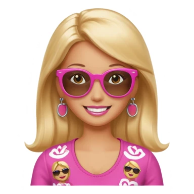 Emodji barbie sticker