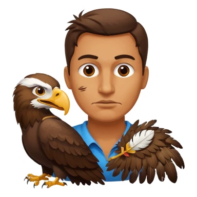 Man eating an eagle  sticker