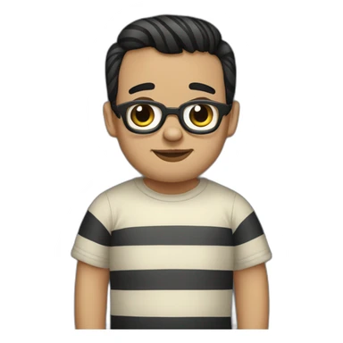 Pugsley adams with striped T-shirt sticker