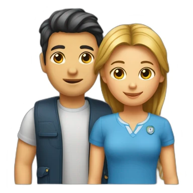 Un garçon et une fille  sticker