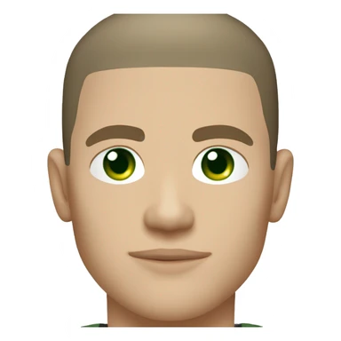 michael scofield with green eyes and white one sticker