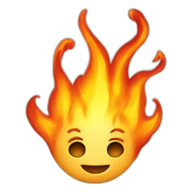 Coeur en flammes sticker