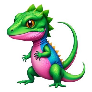 Lizard with a pink floyd shirt sticker