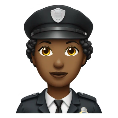 Black Female security officer sticker