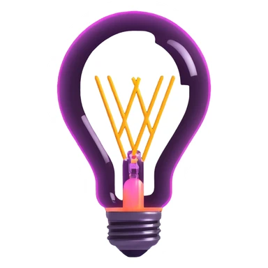 neon light bulb sticker