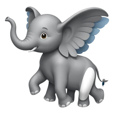Flying elephant sticker